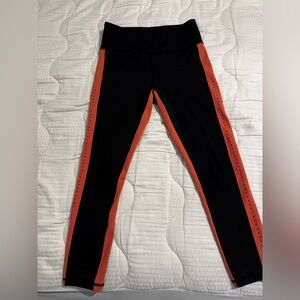 ZYIA Active Black & Coral Light and Tight Leggings